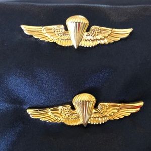Set of Two Golden Brooches Pin